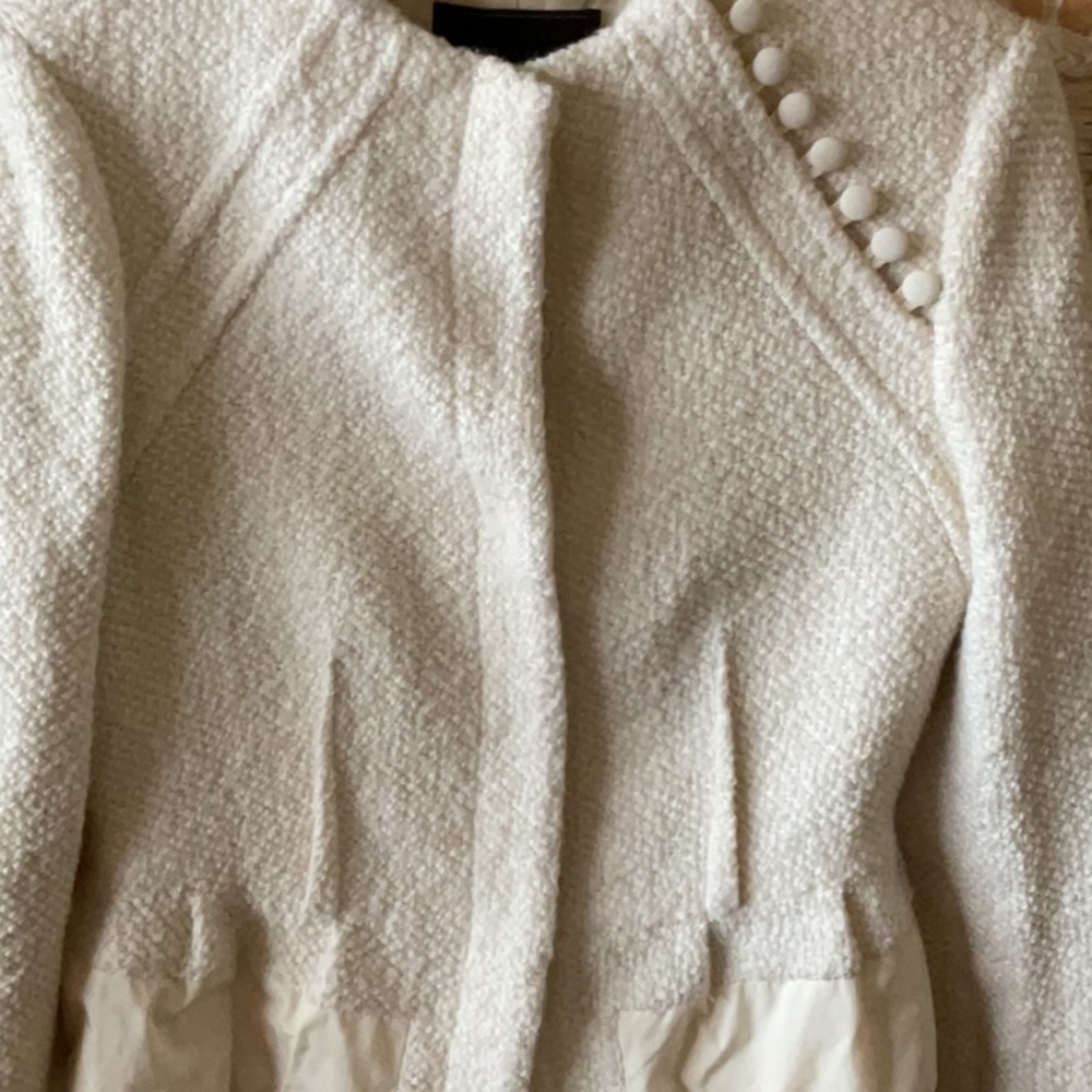 BCBGMaxAzria Cream Peplum Jacket - Picture 7 of 12